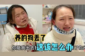 女孩养的狗找不到了，妈妈该怎么交代，放学回家的女儿如此伤心！