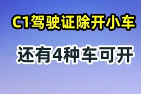 c1驾驶证除了可以开小车外，还有4种车可以开，快来了解下视频封面