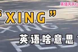 斑马线上的“XING”，是英语吗？到底啥意思呢视频封面