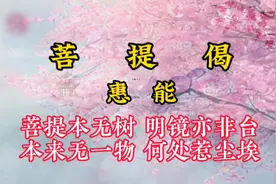 菩提本无树 明镜亦非台 本来无一物  何处惹尘埃《菩提偈》惠能