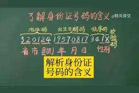 你知道身份证每个数字的含义吗？为什么有的身份证最后一位是X
