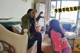 备的年货被孩子偷吃，结果妈妈让扎马步不用手吃东西，这是后妈？视频封面