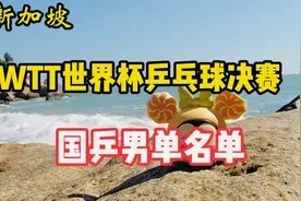 WTT世界杯乒乓球决赛，国乒男单球员名单出炉！视频封面