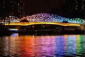 成都温江最美网红桥，江安河畔唯美夜色！视频封面
