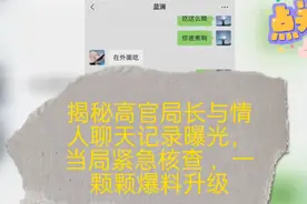揭秘局长与情人聊天记录曝光，当局紧急核查 ，一颗颗爆料升级视频封面