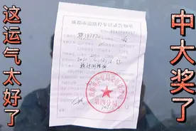 成都小车违规停车罚多少钱呢，小伙意外中了大奖，这罚的有点多哦视频封面