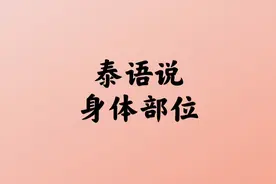 泰语说身体部位，拼音文字标注读音。零基础说泰语
