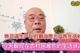 昨天谈大集体时没劳力是怎样生活的，今天聊聊现在农村的生活状况视频封面
