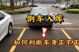 倒车时如何判断车身正不正？新手只需记住这两点，车子停得嘎嘎正视频封面