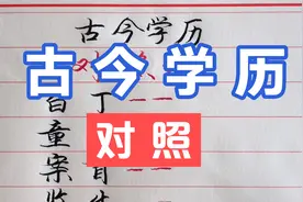 古今学历对照表，仅供参考！视频封面