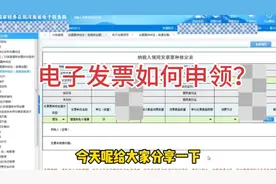 【税务】电子发票如何申领？视频封面
