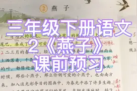 三年级下册语文：《燕子》课前预习，边读边感受作者对燕子的喜爱视频封面