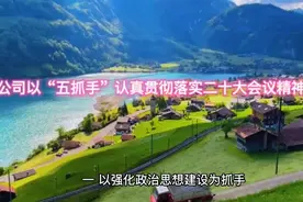 公司以“五抓手”认真贯彻落实二十大会议精神——确保安全稳定视频封面