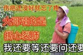 大哥唱“伤疤还没好就忘了疼”唱的撕心裂肺，真是让人泪崩。视频封面