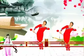 映子广场舞莲湘《新编龙船调》诙谐风趣，妹儿要过河那个来推我…