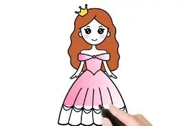 公主简笔画，跟着我一起画吧