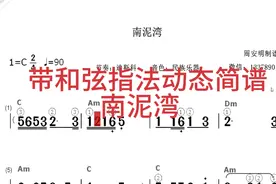 电子琴简谱《南泥湾》#带和弦指法动态简谱#电子琴动态简谱南泥湾