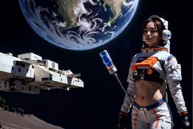 AI制作，8K高清航天美女视频封面