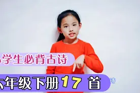复习课12：小学生必背古诗六下17首，毕业不容易，一起背古诗吧！视频封面
