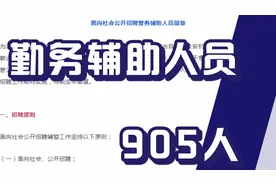 警务辅助人员招聘905人，内蒙古有岗位，面向退役士兵定向招聘。视频封面