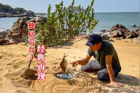 小伙荒岛制作经典陷阱来获取食物，再次尝试钓鱼从此走上人生巅峰视频封面