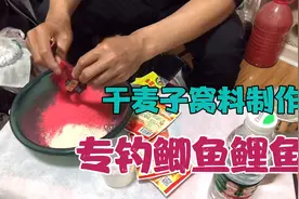 民间大爷的秘制小麦窝料，干麦子加几块钱的材料，专钓鲫鱼鲤鱼