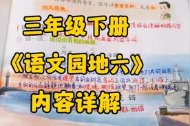 三下语文：《语文园地六》内容详解，图画中识字，围绕中心仿写！视频封面