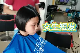 女生学生短发，由长到短，一步步变美