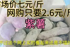 市场卖七元/斤的紫薯，拼多多只要2.6元/斤，看看它们有什么不同视频封面