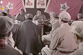 俄界会议，成立由毛泽东、周恩来、王稼祥、彭德怀和林彪的五人组视频封面