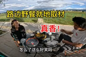 穷游小伙带50岁阿姨露营野餐，就地取材让阿姨笑得合不拢嘴，真香视频封面