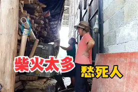 愁死了，这柴火不知道烧到什么时候，房子周围堆满满的视频封面