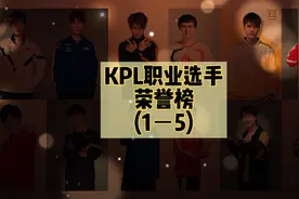 kpl职业选手荣誉榜(1－6)，fly只能排到第二，梦泪老帅在列