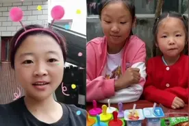 妹妹和姐姐比赛吃糖果，小朋友，记得要少吃糖哦视频封面