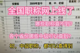 全国职称网上线了，各个省份中级职称都可以查到，还有哪些不能查视频封面