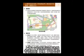 上海轨道交通12号线西延伸，公示了视频封面