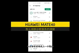 HAIWEI Mate40怎么解决安装谷歌服务后出现的弹窗视频封面