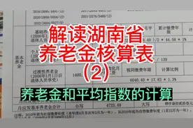 湖南省养老金计算方法，一张核算表，一个案例讲清楚。视频封面