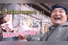 去邻省湖北转转，湖北竹溪县两日游杂记（1）路遇农户杀年猪视频封面