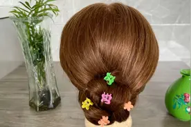 手笨的可以学做这款发型，简单好看不费时，还能自己就搞定