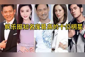 娱乐圈知名度最高的十位明星，刘德华第一实至名归，最后一位是？视频封面