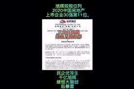 旭辉控股位列上市企业第11位民企优等生千亿旭辉继恒大融创后暴雷视频封面
