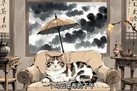 静谧午后，猫与伞共度时光视频封面