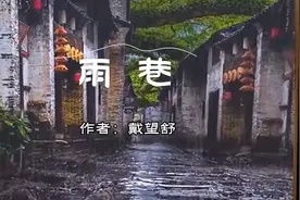 《雨巷》作者：戴望舒。你在那里，我在这里，只是怀念，不再相见视频封面