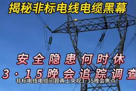 揭秘电线电缆黑幕，3.15晚会聚焦非标问题！视频封面