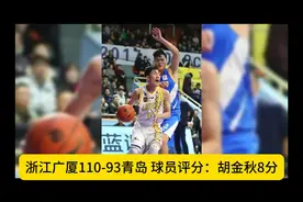 浙江广厦110-93青岛，球员评分：胡金秋8分，布朗满分，孙铭徽6分视频封面