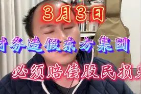 财务造假的东方必须赔偿股民损失！A股很强，本周突破3400点视频封面