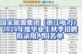 国家能源集团（浙江电力）2024秋招拟录用高校毕业名单！视频封面