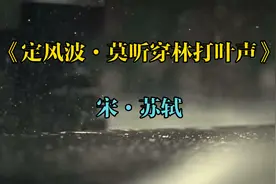 古诗词欣赏《定风波·莫听穿林打叶声》苏轼·宋视频封面