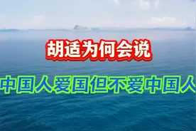 胡适为什么说中国人爱国但不爱中国人？#胡适#爱国 #胡适之视频封面